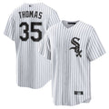 C.White Sox #35 Frank Thomas Player Cooperstown Collection White Pinstripe Baseball Jerseys