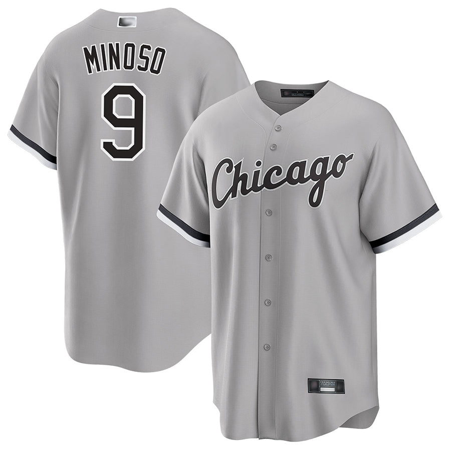Custom #9 Gray CWS Baseball Shirt Top
