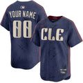 Custom Cleveland Guardians City Connect Jersey - Navy