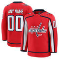 Custom W.Capitals Fanatics Game Premium Jersey - Red Stitched American Hockey Jerseys
