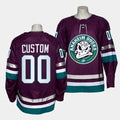 Custom A.Ducks Purple Home Game Hockey Jerseys