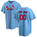 Custom St.Louis Cardinals Light Blue Replica Baseball Jerseys