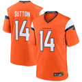 D.Broncos #14 Courtland Sutton Player Orange Home Replica Game Football Jerseys