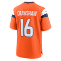 D.Broncos #16 Jeremy Crawshaw Player Orange Home Game Football Jerseys