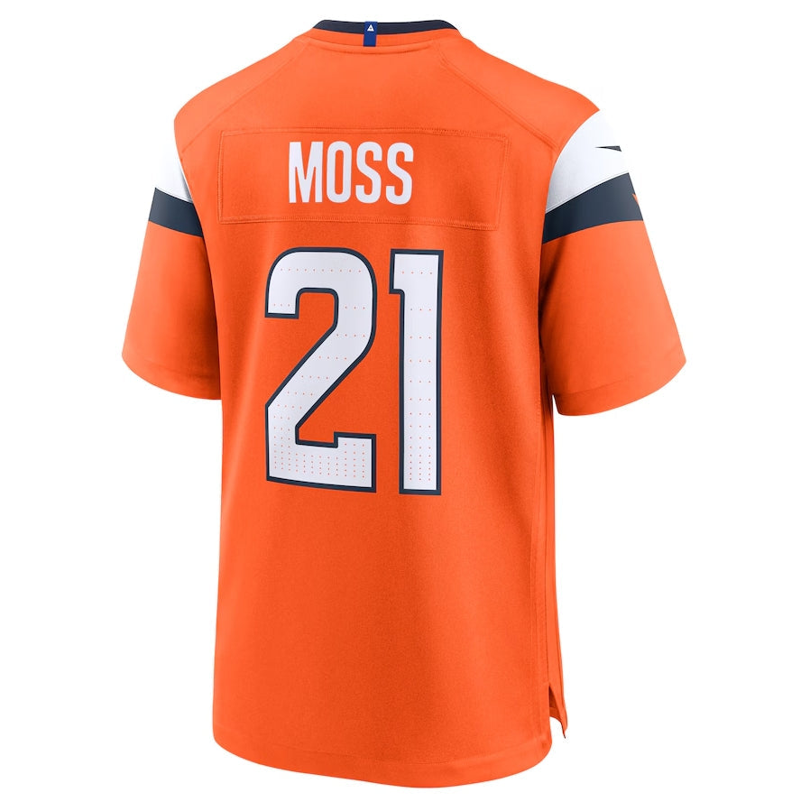 Custom #21 Orange DEN Football Shirt Top