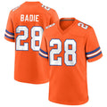 Custom #28 Orange Throwback DEN Football Shirt Top