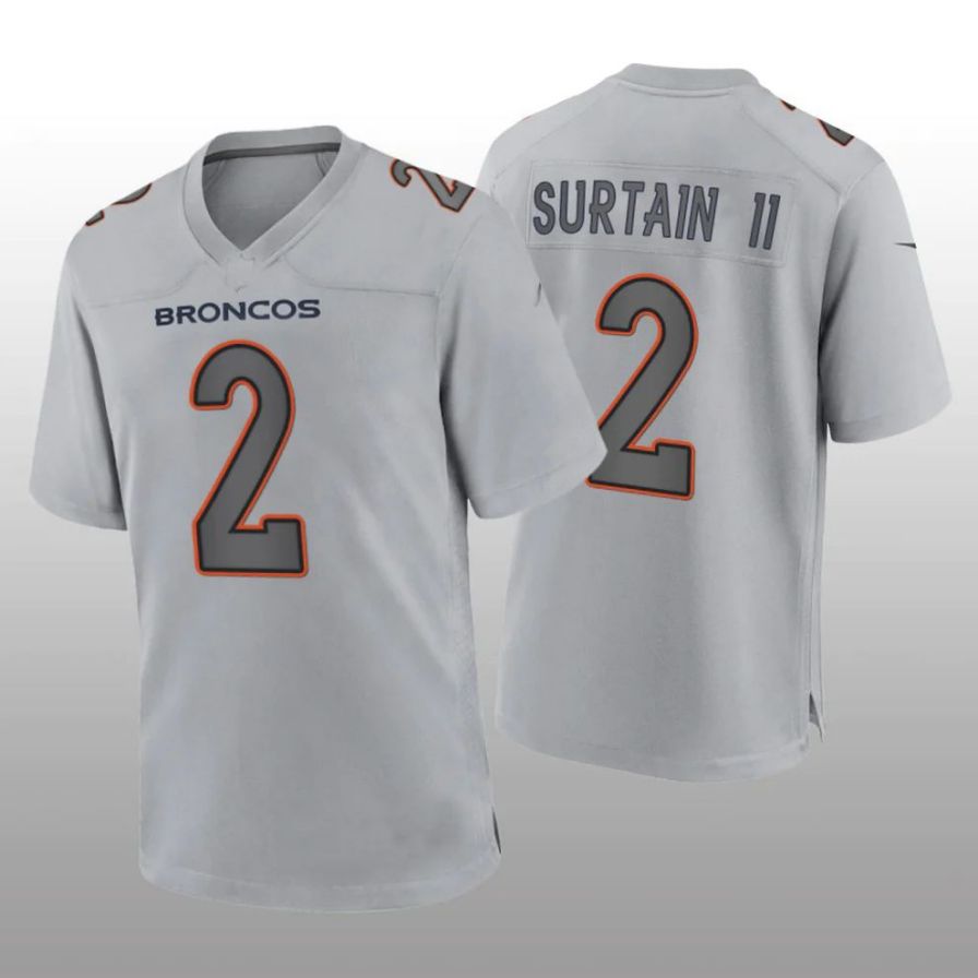 Custom #2 Gray DEN Football Shirt Top
