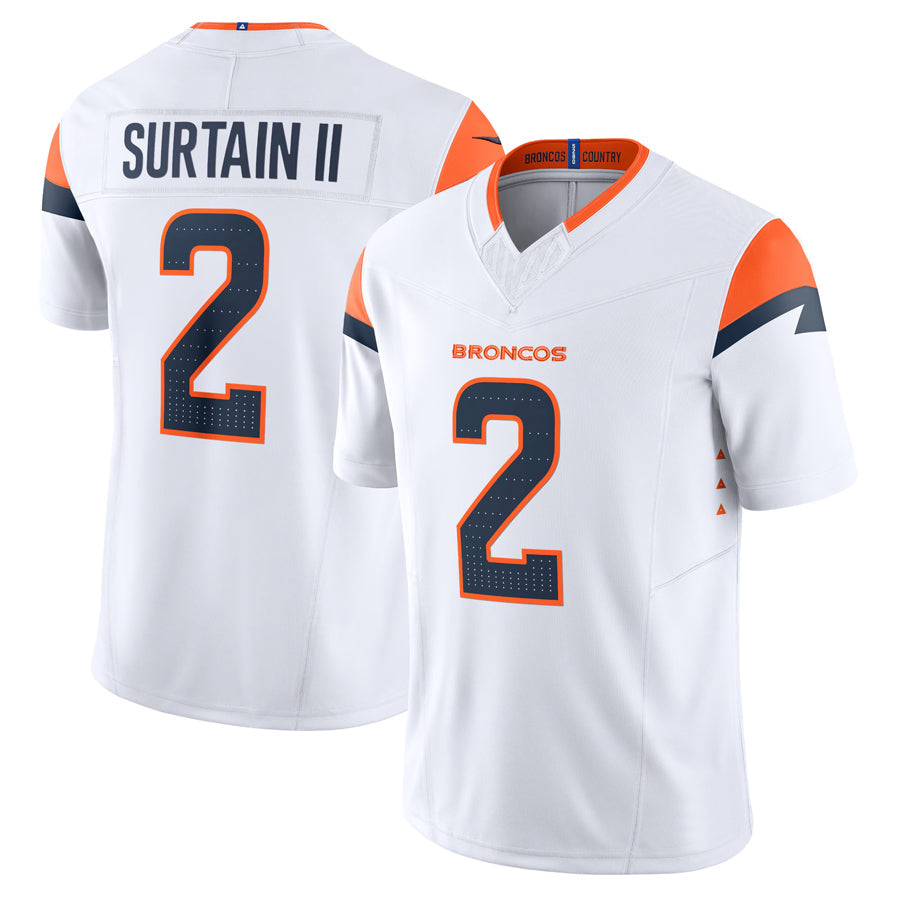 Custom #2 White DEN Football Shirt Top