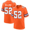 Custom #52 Orange Throwback DEN Football Shirt Top