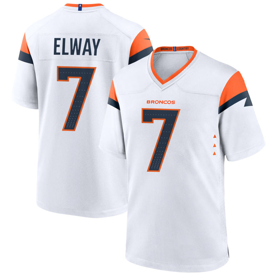 Custom #7 White DEN Football Shirt Top