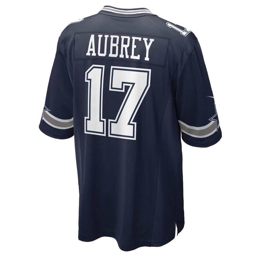 Custom #17 Navy DAL Football Shirt Top