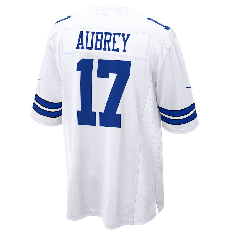 Custom #17 White DAL Football Shirt Top
