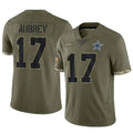 Custom #17 Olive DAL Football Shirt Top