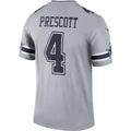 Custom #4 Gray DAL Football Shirt Top
