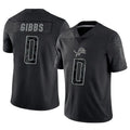 Custom #0 Black DET Football Shirt Top
