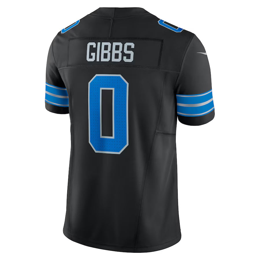 Custom #0 Black DET Football Shirt Top