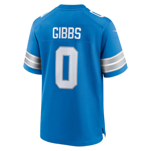 Custom #0 Blue DET Football Shirt Top