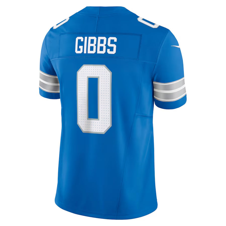 Custom #0 Blue DET Football Shirt Top