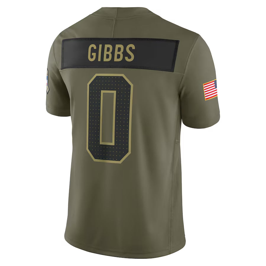 Custom #0 Olive DET Football Shirt Top