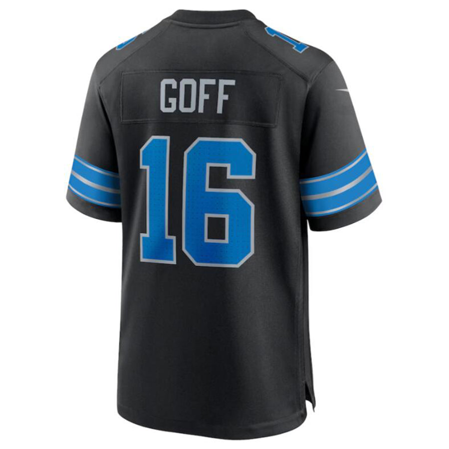 Custom #16 Black DET Football Shirt Top