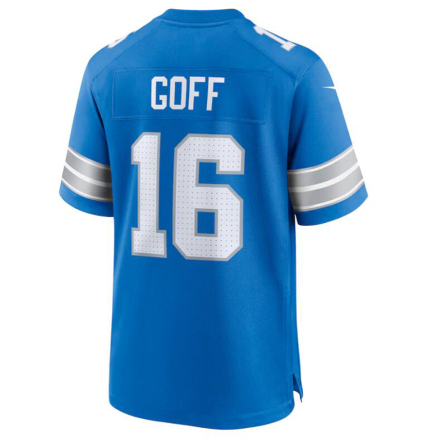 Custom #16 Blue DET Football Shirt Top