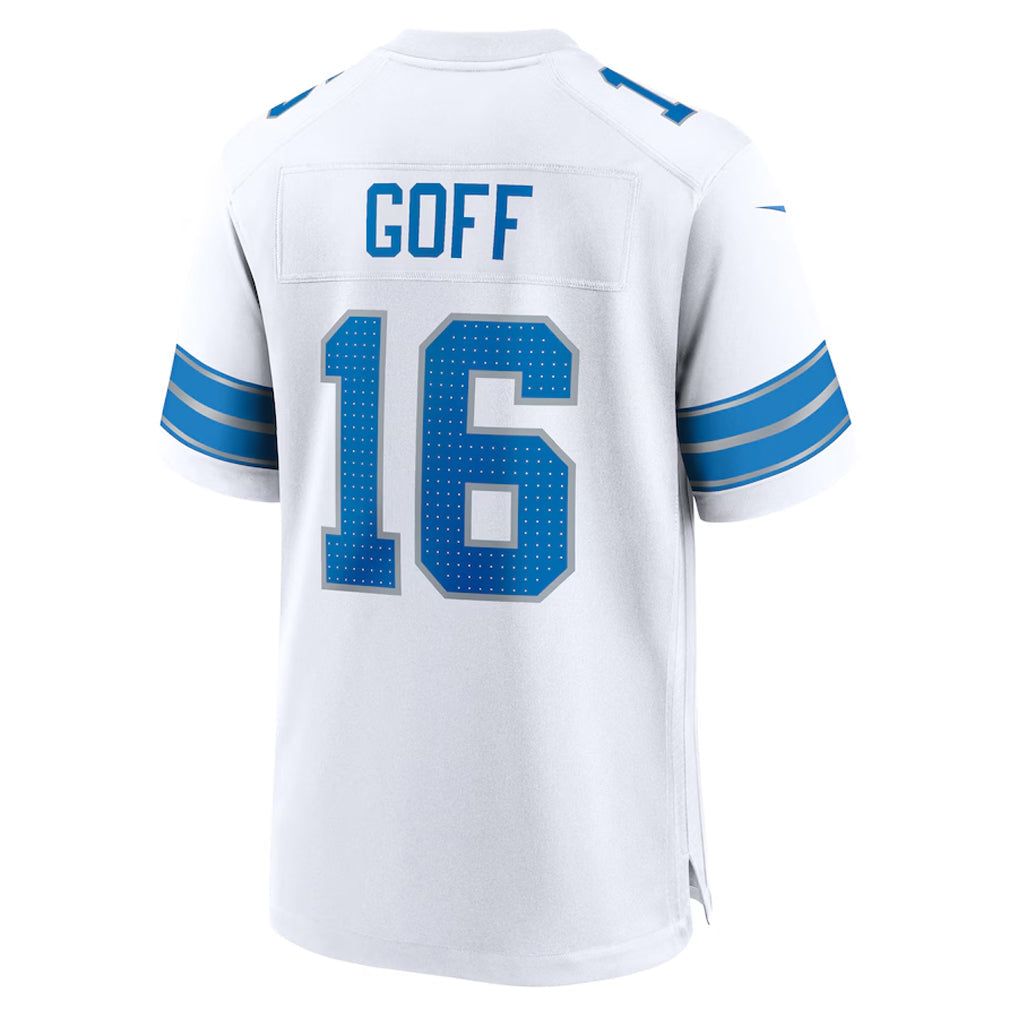 Custom #16 White DET Football Shirt Top