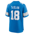D.Lions #18 Isaac TeSlaa Player Blue Home Game Football Jerseys