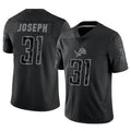 D.Lions #31 Kerby Joseph Player Black REFLECTIVE Limited Football Jerseys