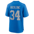 Custom #34 Blue DET Football Shirt Top
