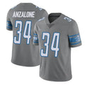 Custom #34 Gray DET Football Shirt Top
