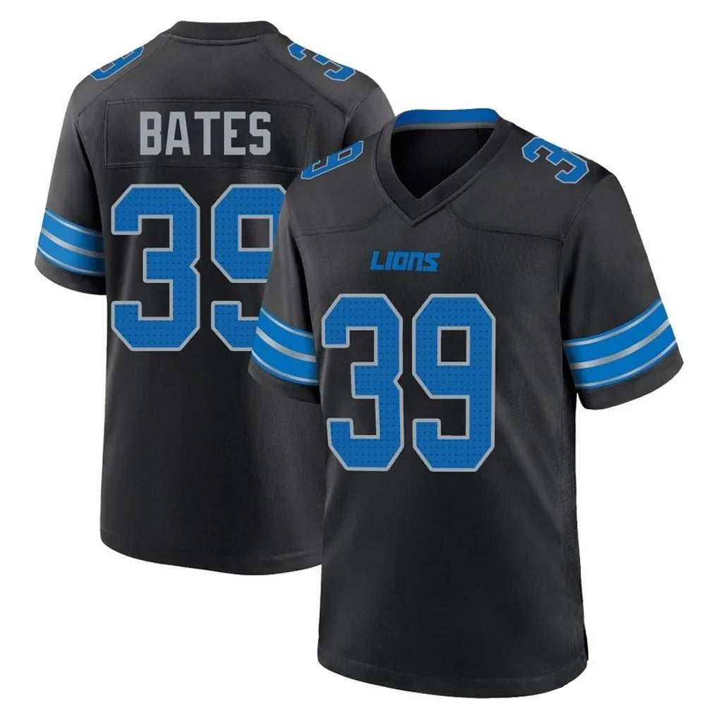 Custom #39 Black DET Football Shirt Top
