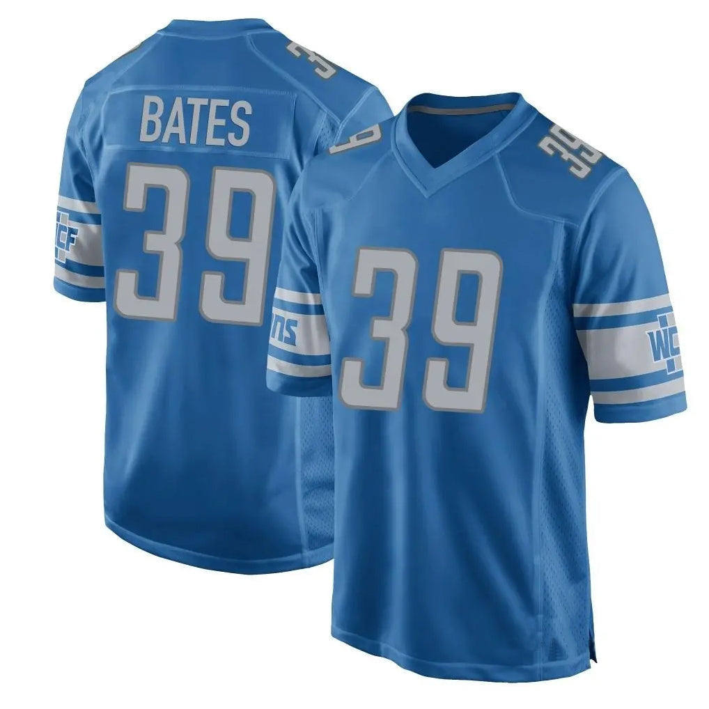 Custom #39 Blue DET Football Shirt Top