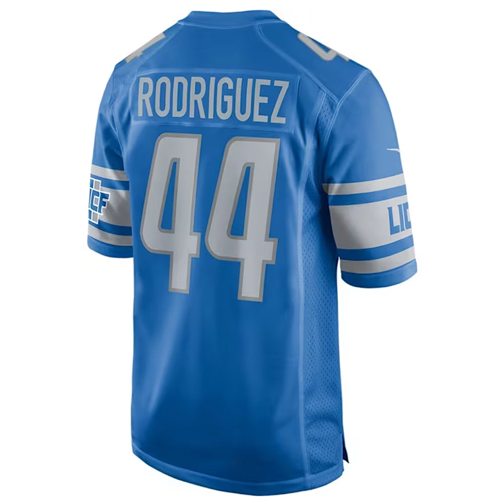 Custom #44 Blue DET Football Shirt Top