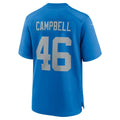 D.Lions #46 Jack Campbell Player Blue Alternate Game Football Jerseys