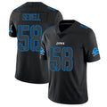 D.Lions #58 Penei Sewell Player Limited Black Impact Football Jerseys