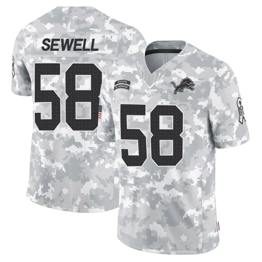 Custom #58 DET Football Shirt Top