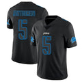 Custom #5 Black DET Football Shirt Top