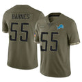 Custom #55 Olive DET Football Shirt Top