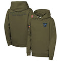 D.Lions Player Olive Salute to Service Club Fleece Hoodie Football Jerseys