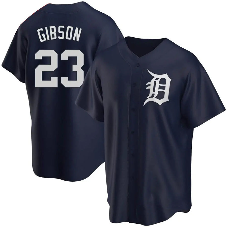 Custom #23 Navy DET Baseball Shirt Top