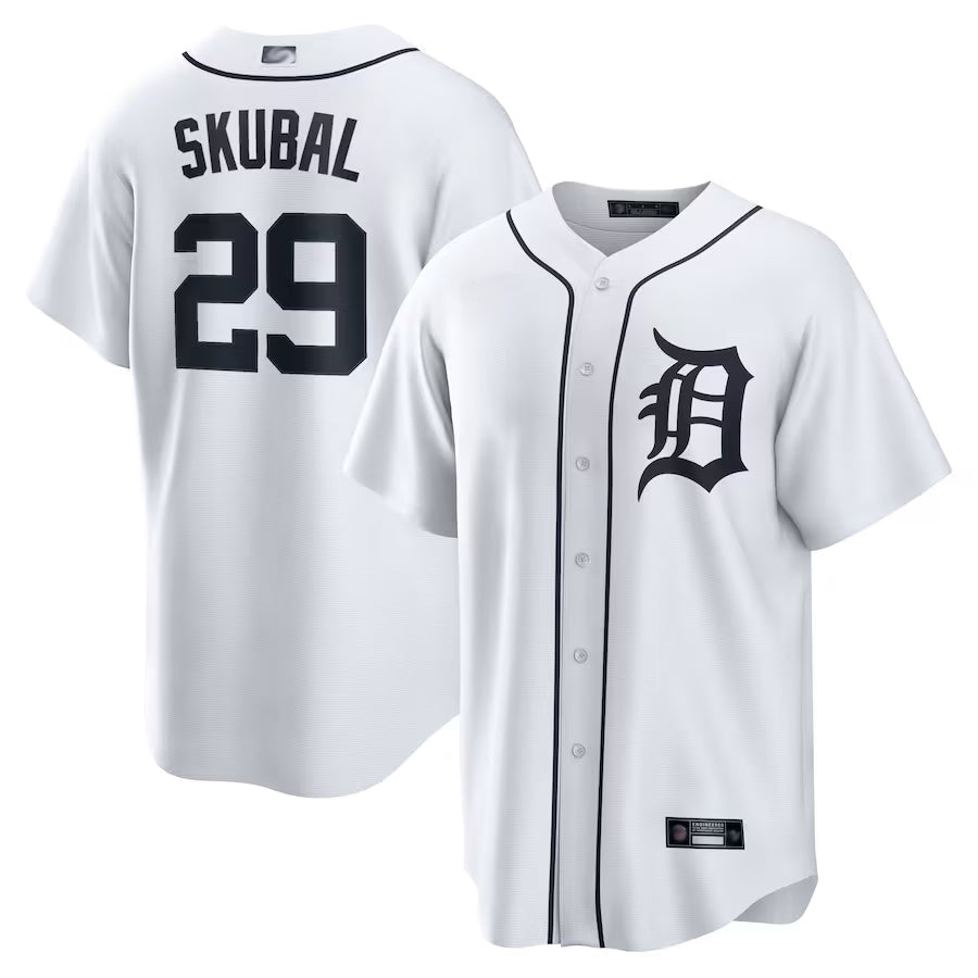 Custom #29 White DET Baseball Shirt Top