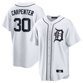 Custom #30 White DET Baseball Shirt Top