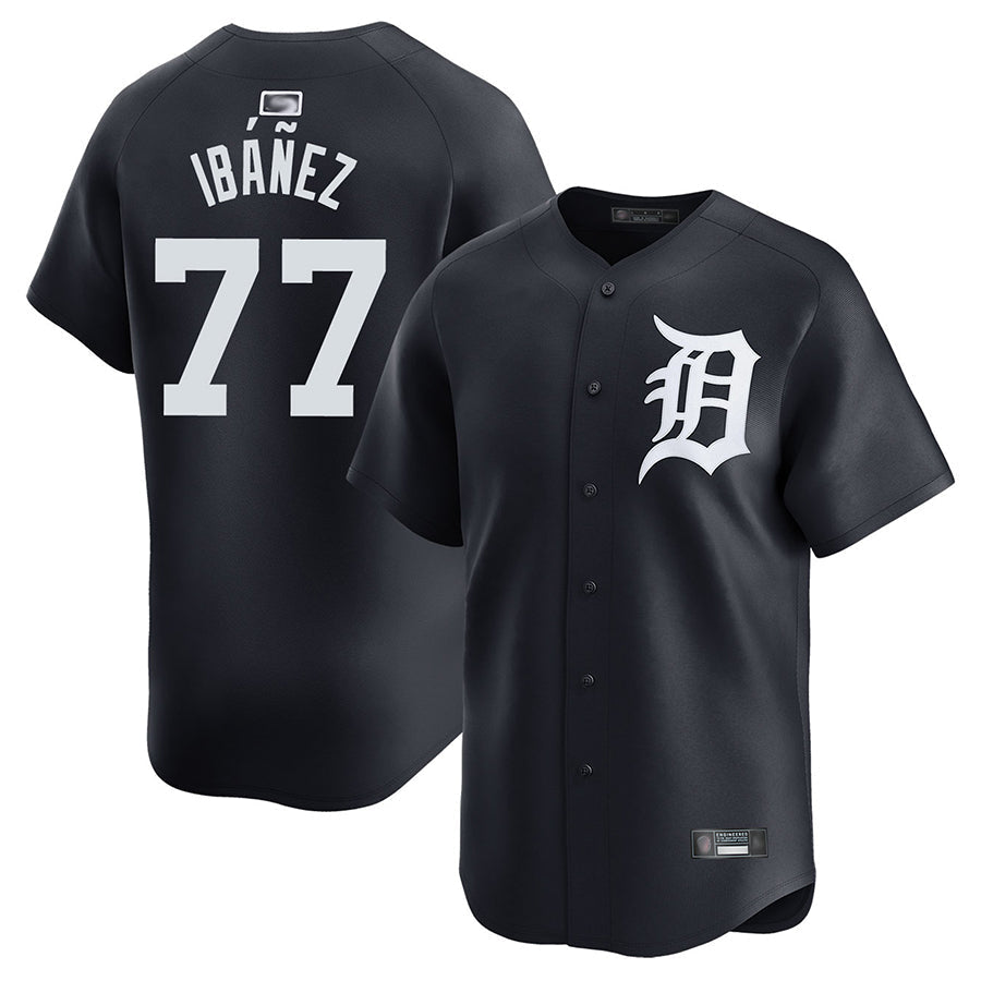 Custom #77 Navy DET Baseball Shirt Top