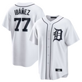 Custom #77 White DET Baseball Shirt Top