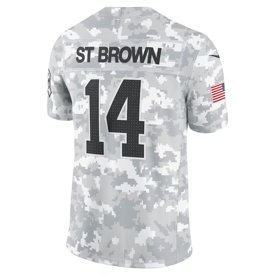 Custom #14 Brown DET Football Shirt Top