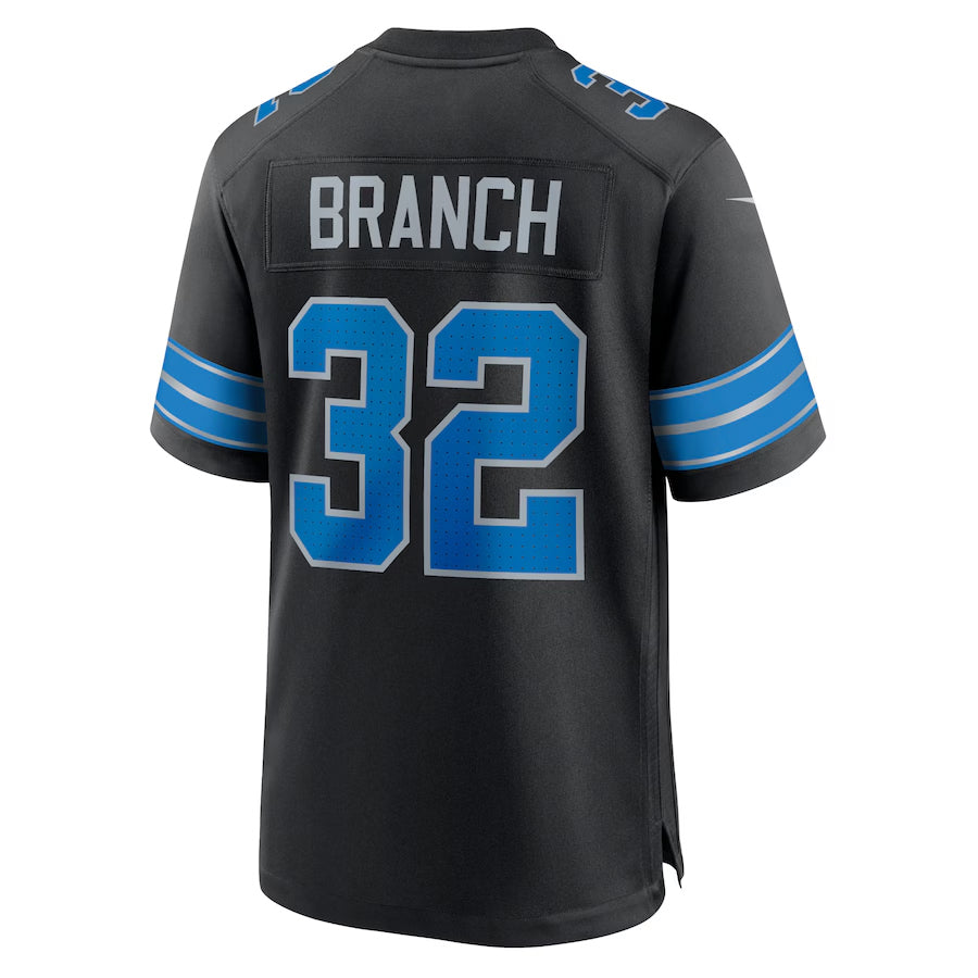 Custom #32 Black DET Football Shirt Top