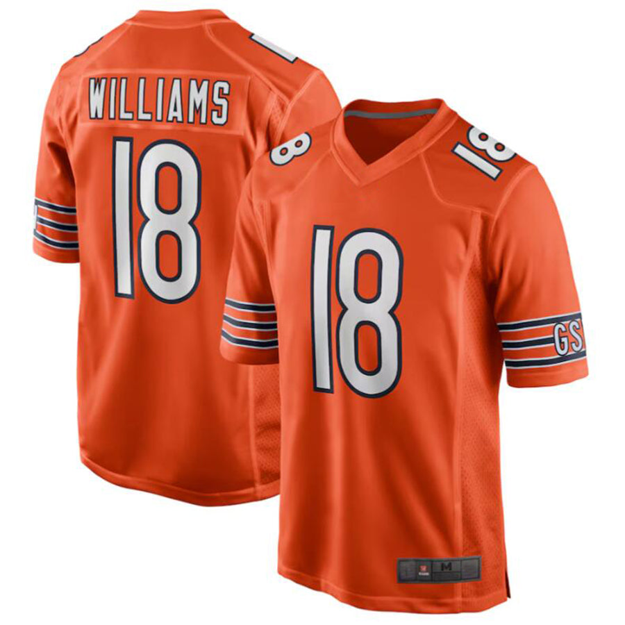 Custom #18 Orange CHI Football Shirt Top