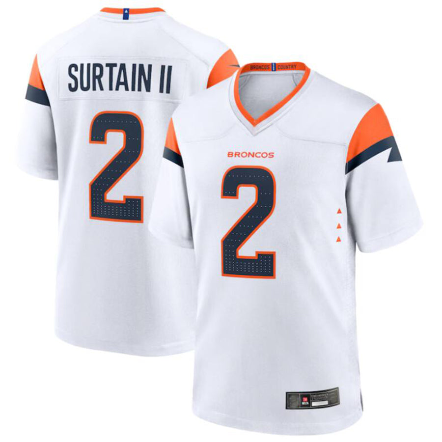 Custom #2 White DEN Football Shirt Top