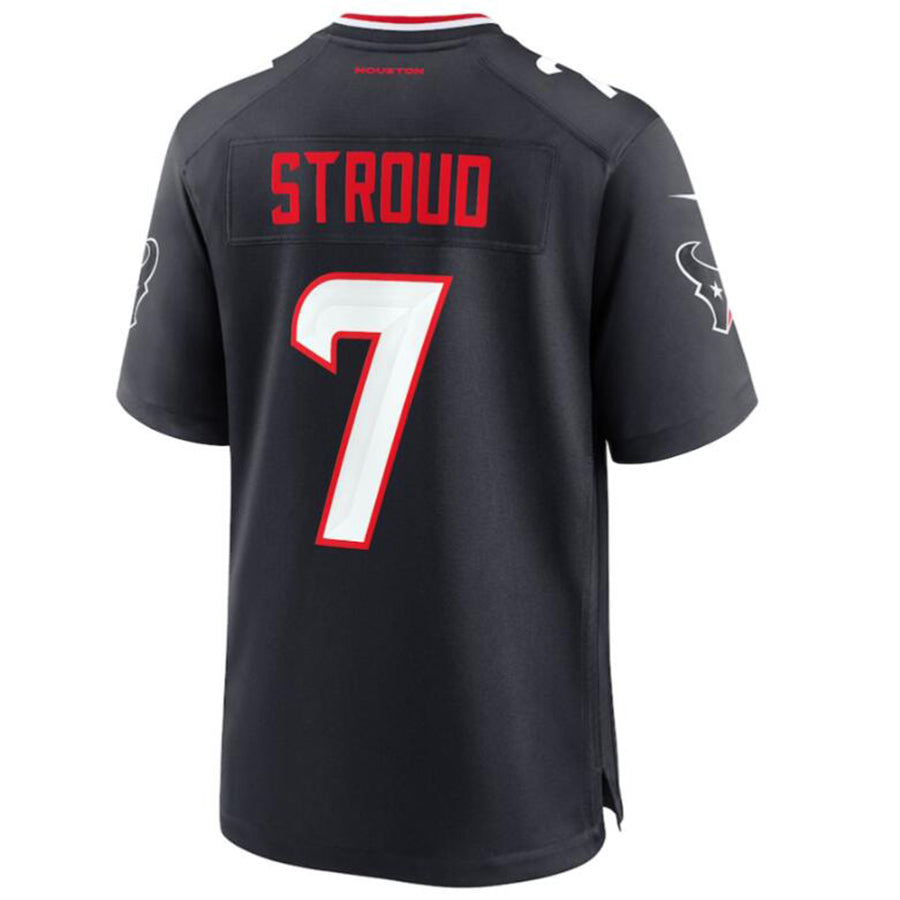 Custom #7 Navy HOU Football Shirt Top