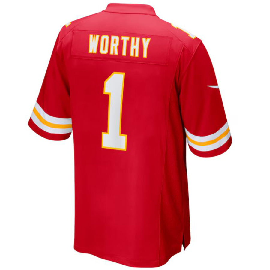 Custom #1 Red KC Football Shirt Top